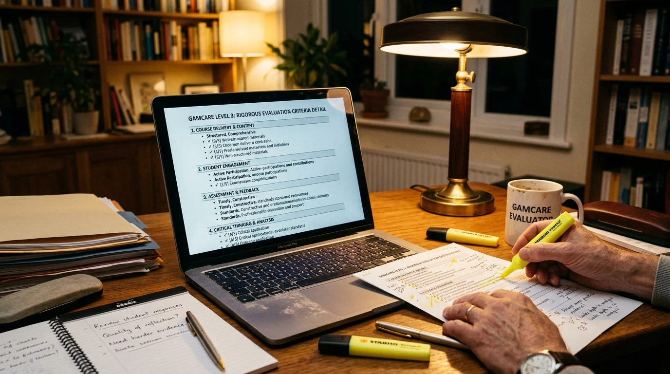 GamCare Level 3 detailed criteria and assessment requirements