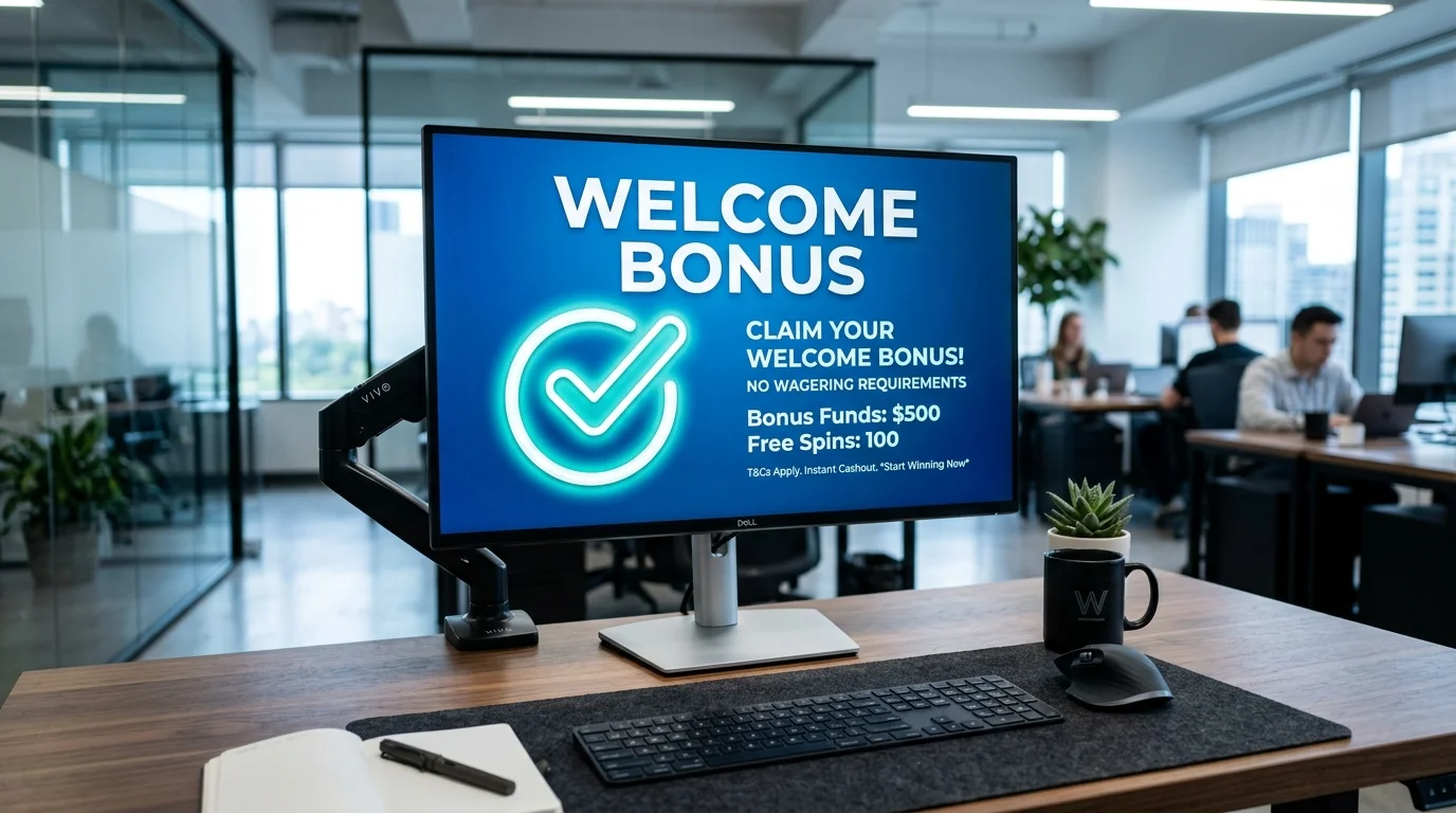 No wagering bonus mechanics showing instant withdrawal of winnings