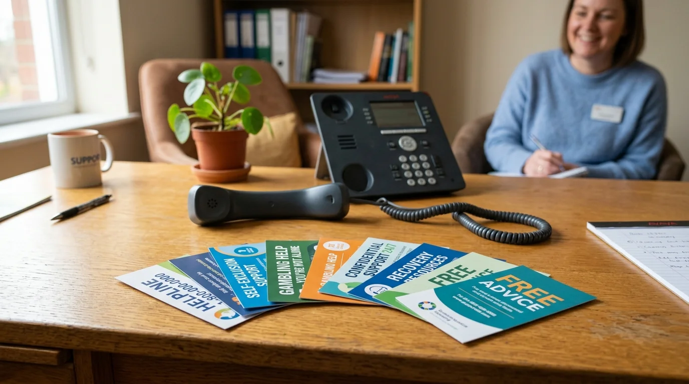 Self-exclusion support resources and helpline contacts