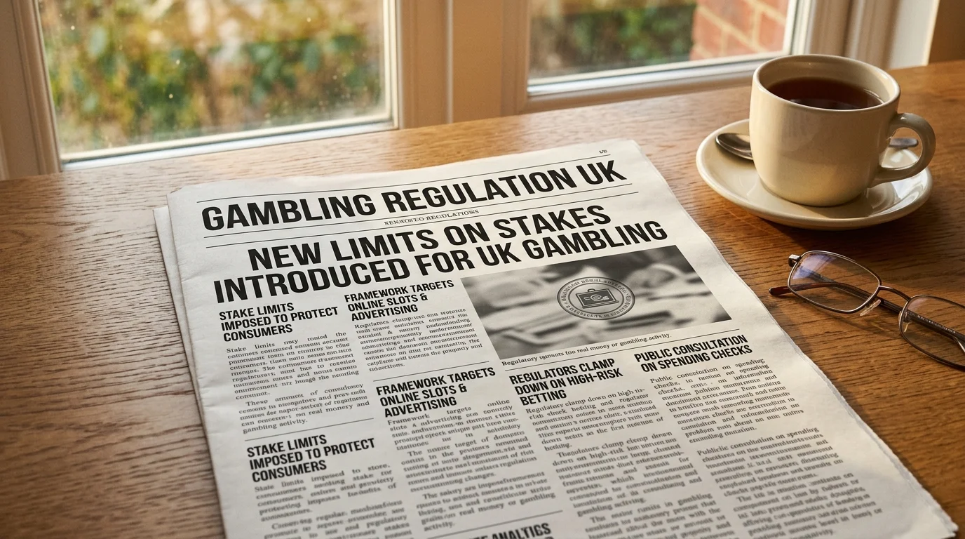 UK 2026 regulatory framework with online stake limits and statutory gambling levy