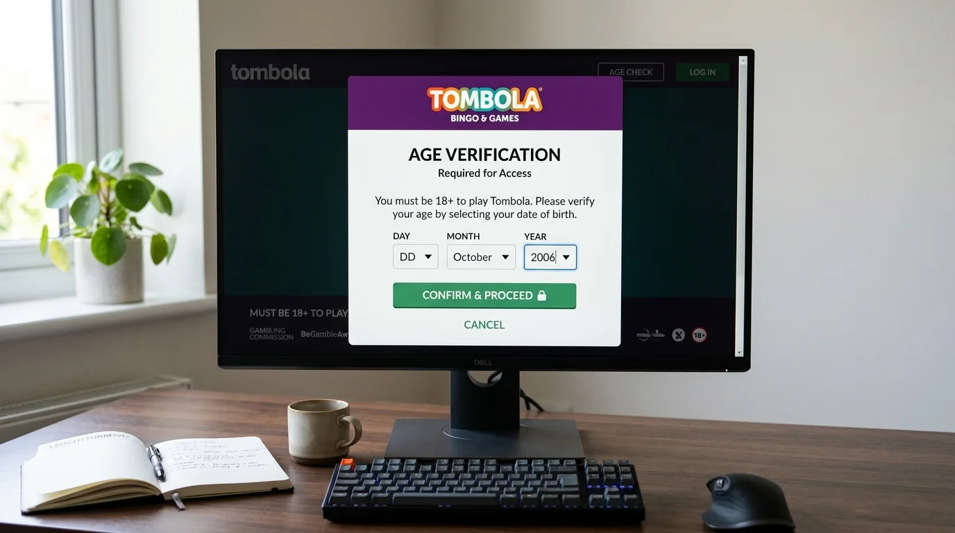 Tombola age check requirement as part of UK gambling regulations
