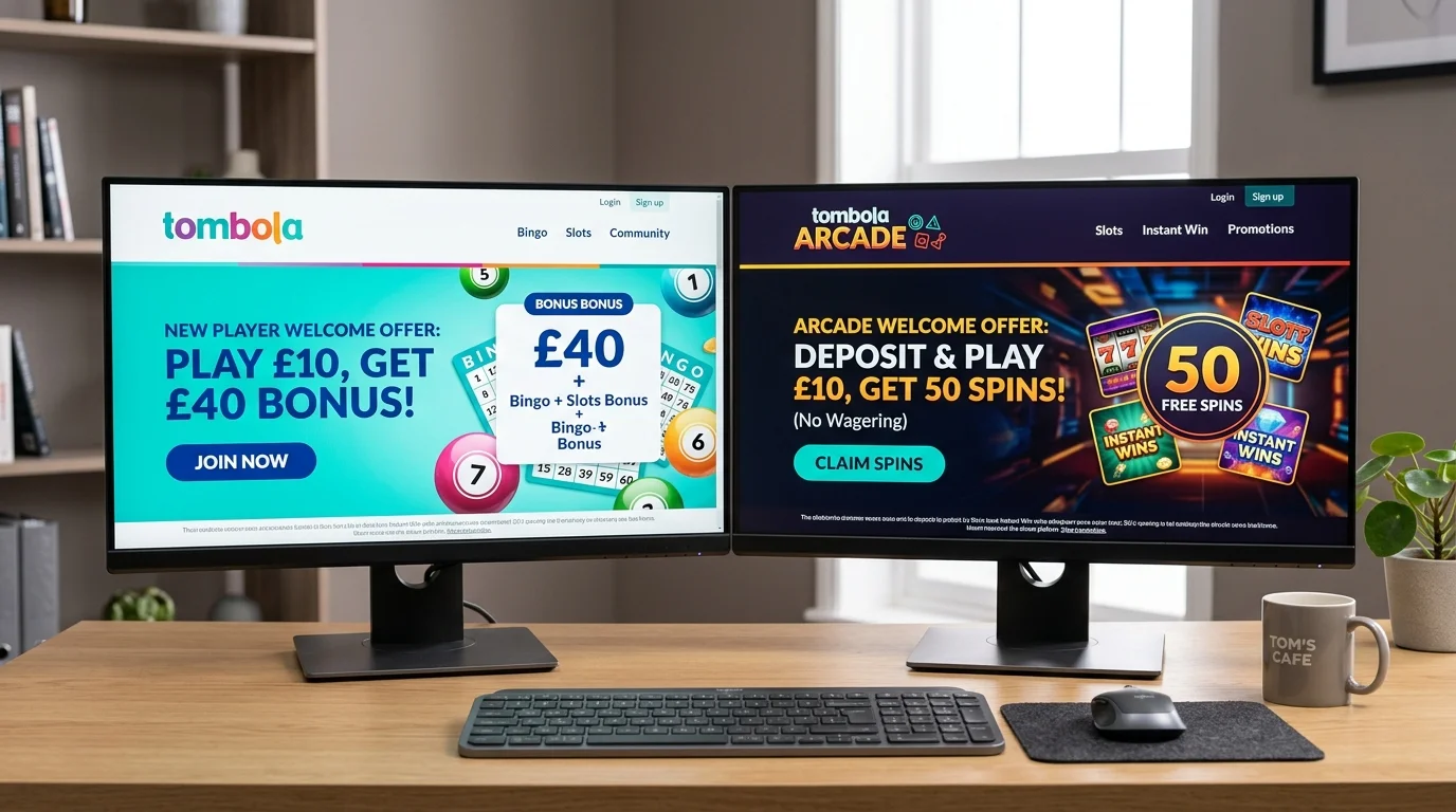 Tombola Arcade welcome offer availability for new players