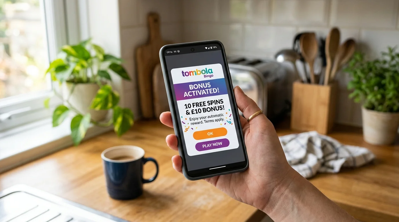 Tombola automatic bonus activation during registration