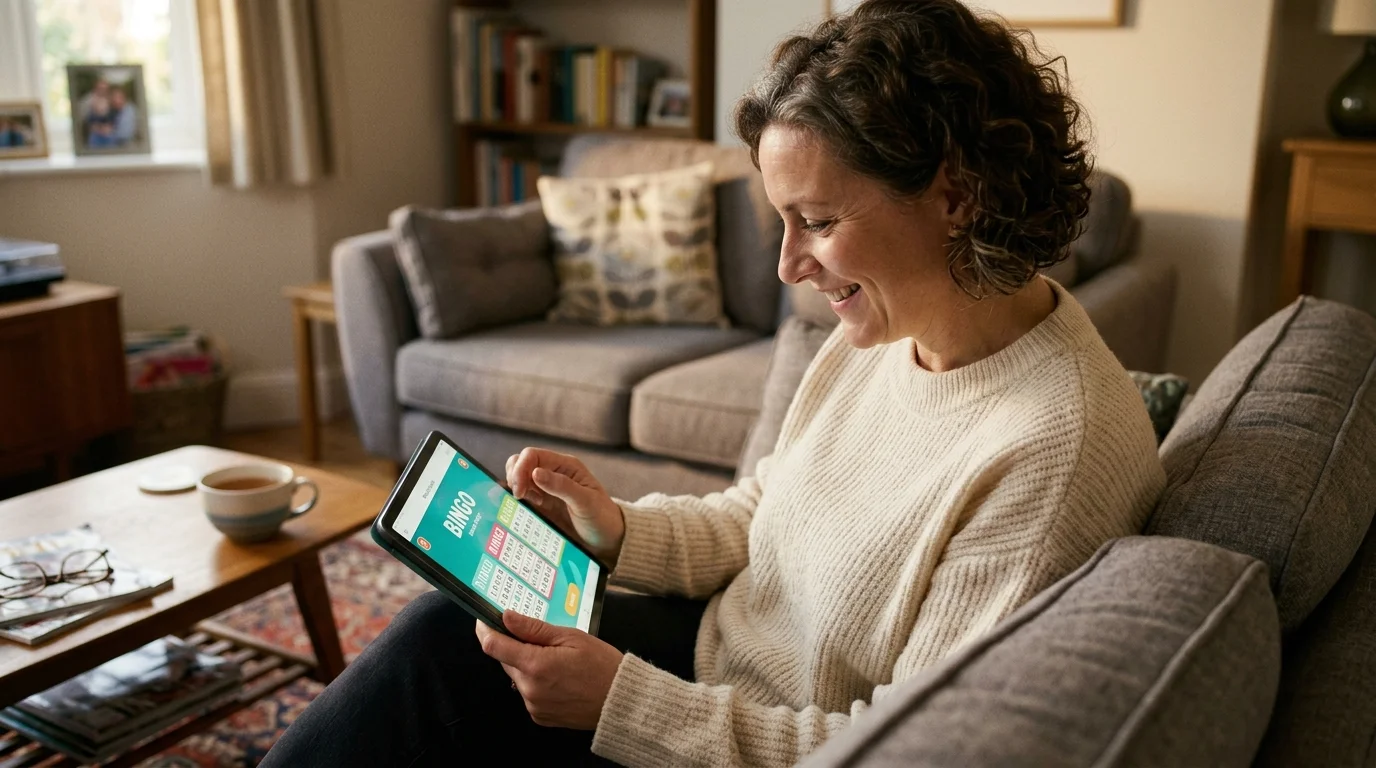 Online bingo room with active players and chat interface on the Tombola platform