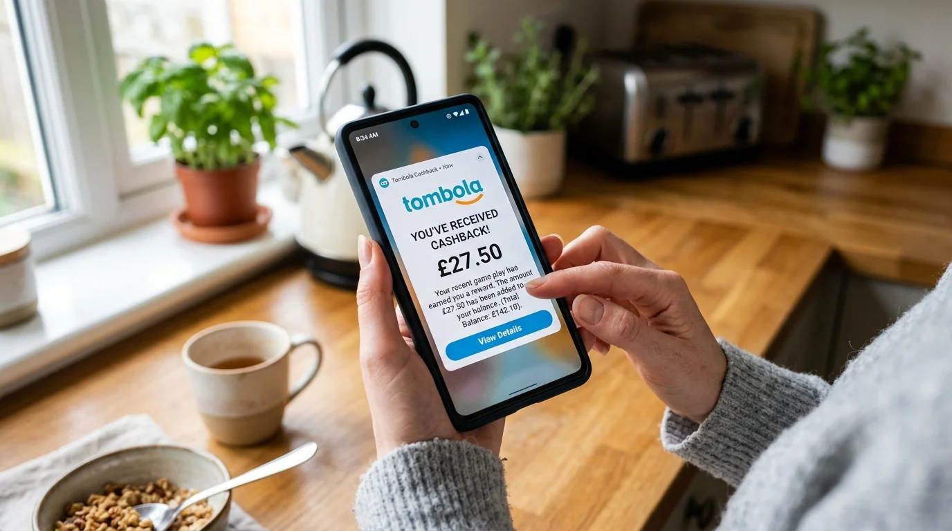 Tombola cashback and reward system for regular players