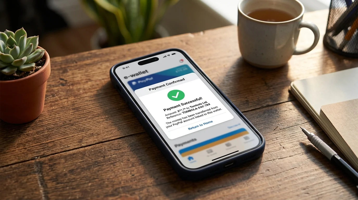 E-wallet deposit options at Tombola including PayPal