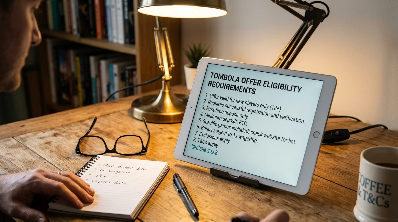 Tombola welcome offer eligibility restrictions and expiry windows