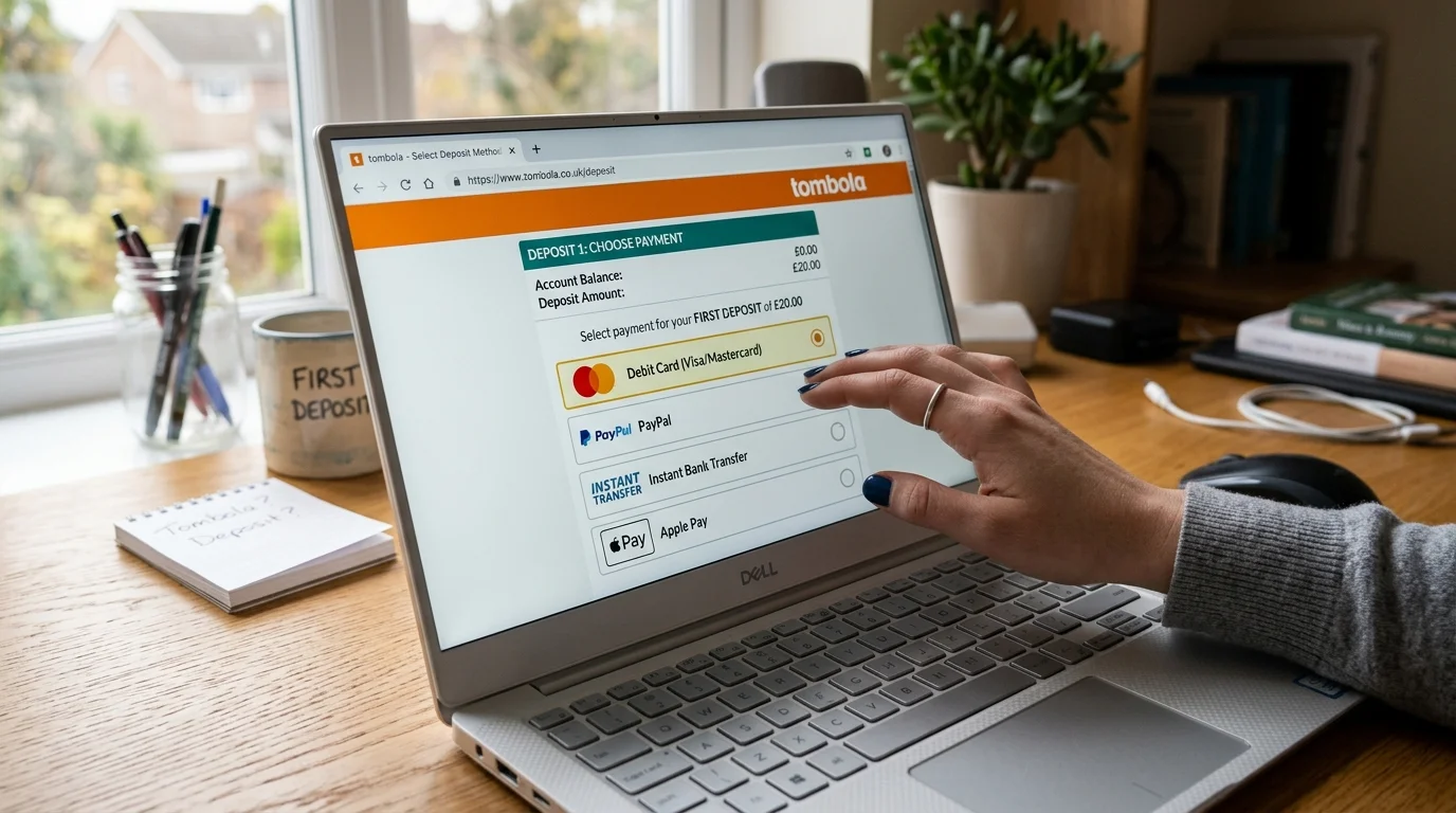 Tombola deposit split across multiple payment methods explained