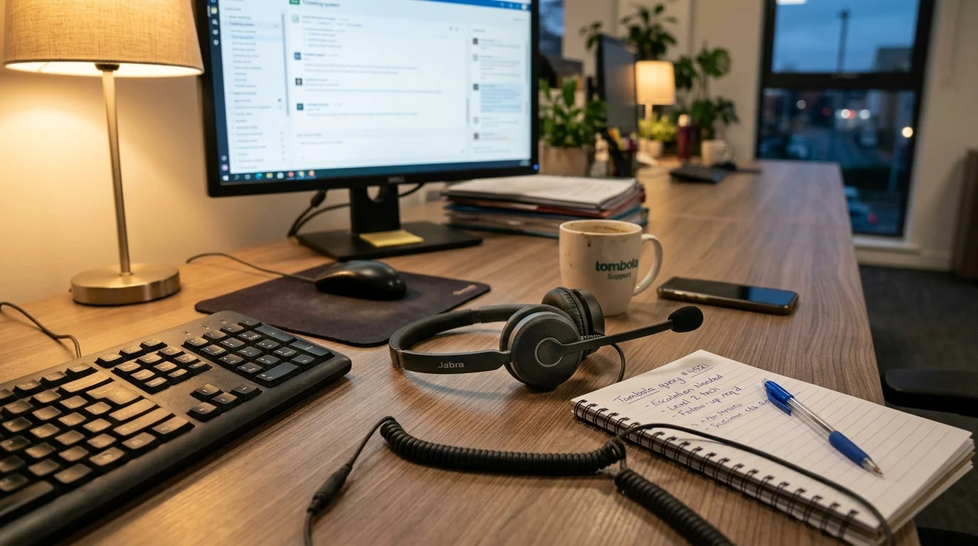 Tombola customer support escalation path for complaints