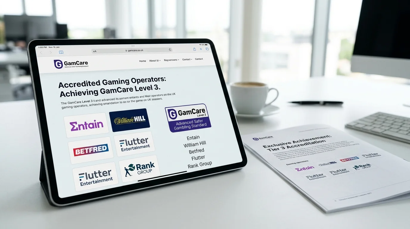 UK gambling operators holding GamCare Level 3 accreditation