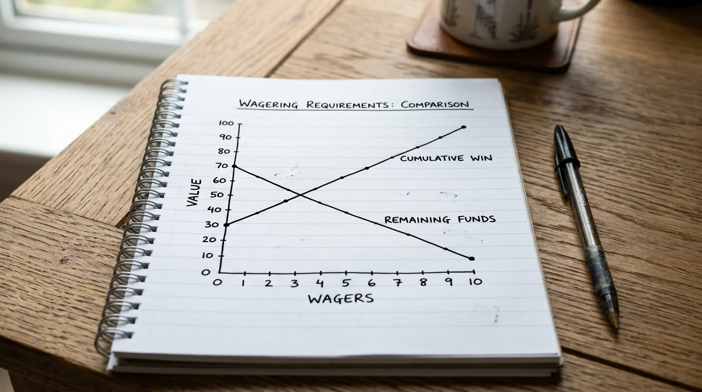 Mathematical breakdown of wagering requirement costs versus wager-free model